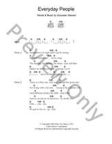 Everyday People Guitar and Fretted sheet music cover